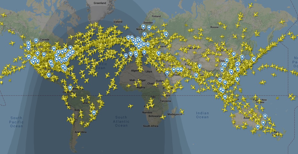 flight radar globalização