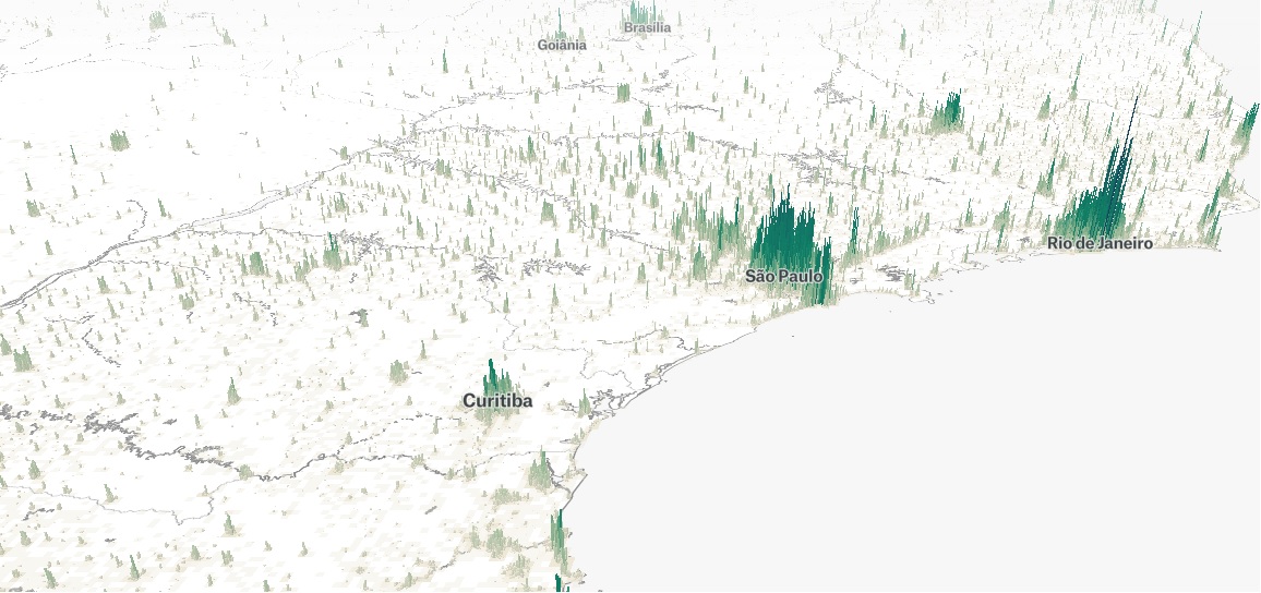 Densidade demográfica: cálculo, mapas, exemplos, exercícios