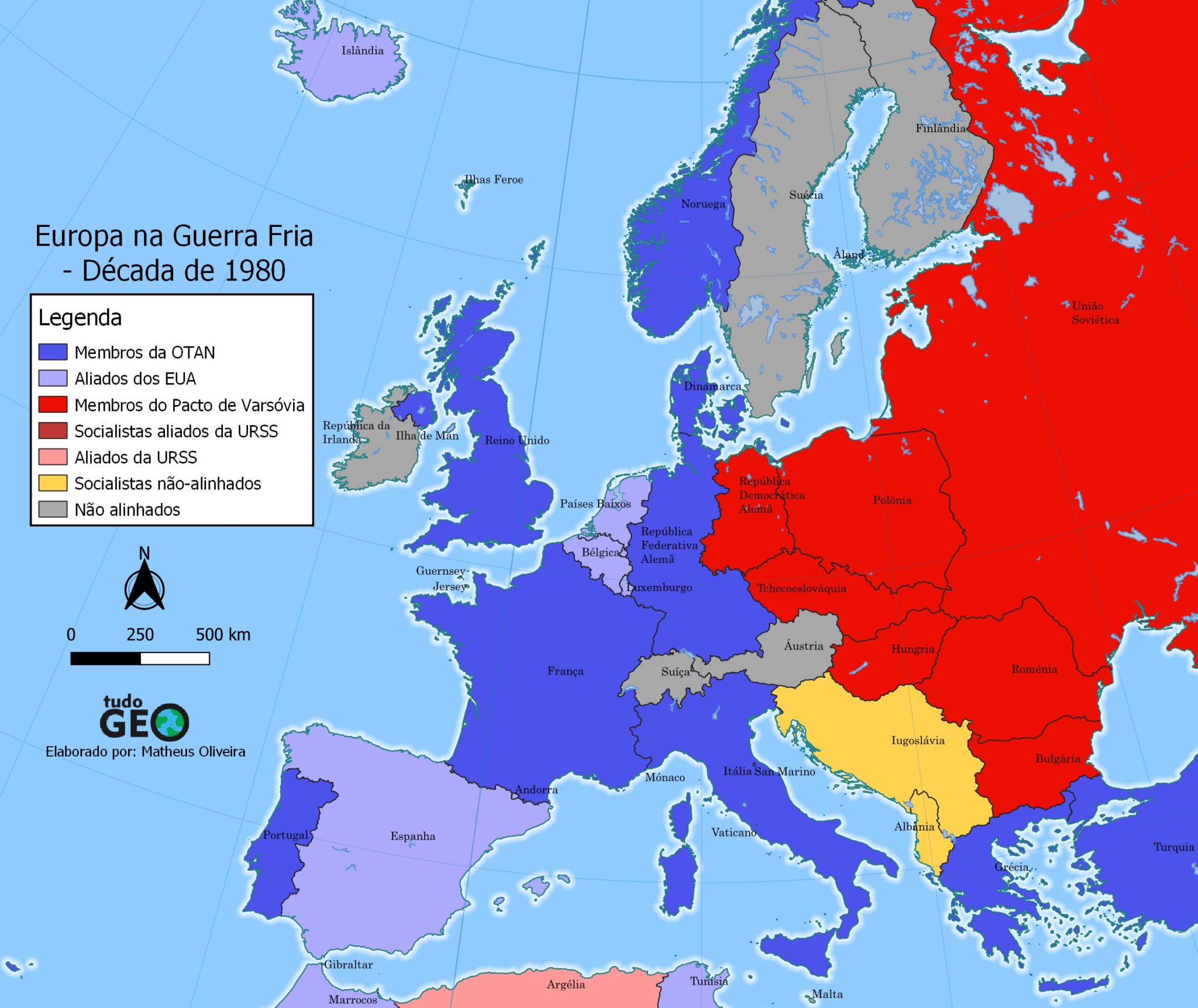 Mapa da Europa com nome de países e cidades - Mapas do Mundo