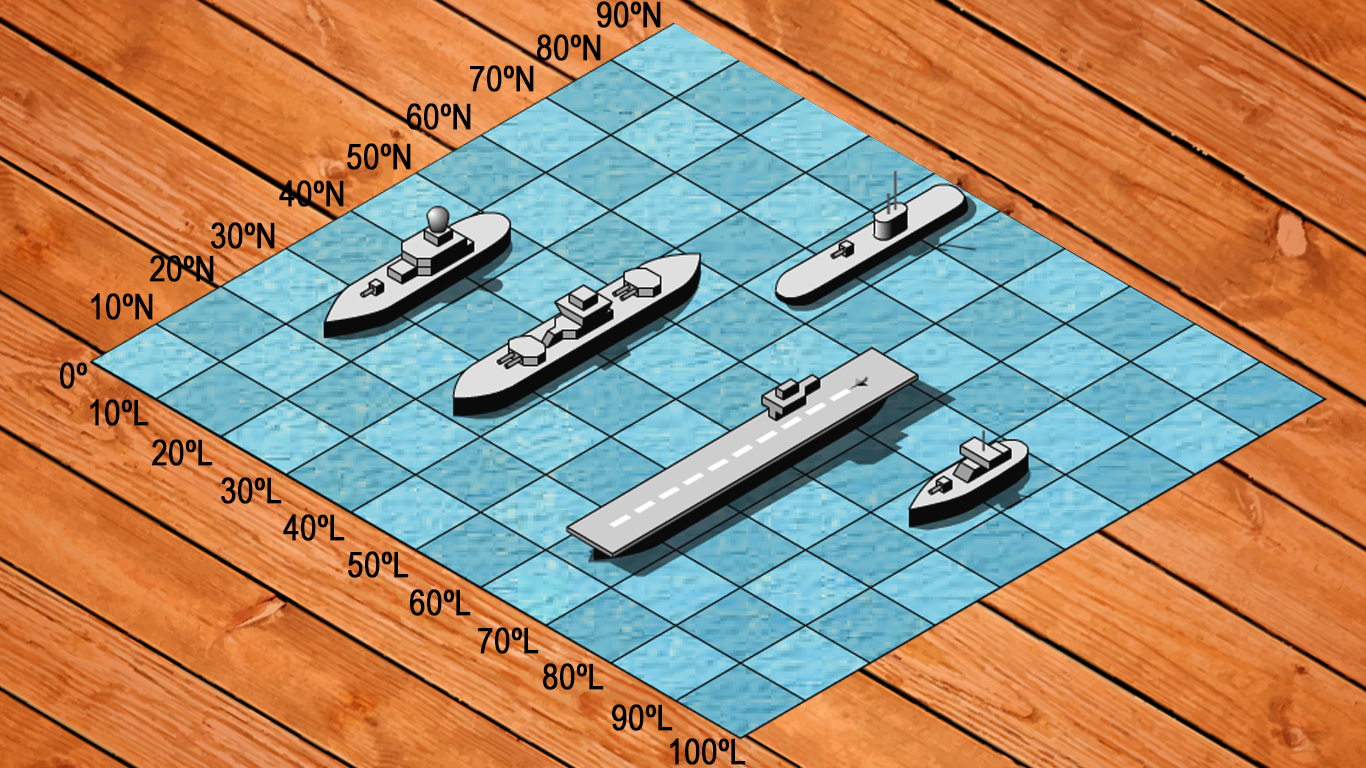 Aprenda coordenadas geográficas jogando batalha naval e terrestre