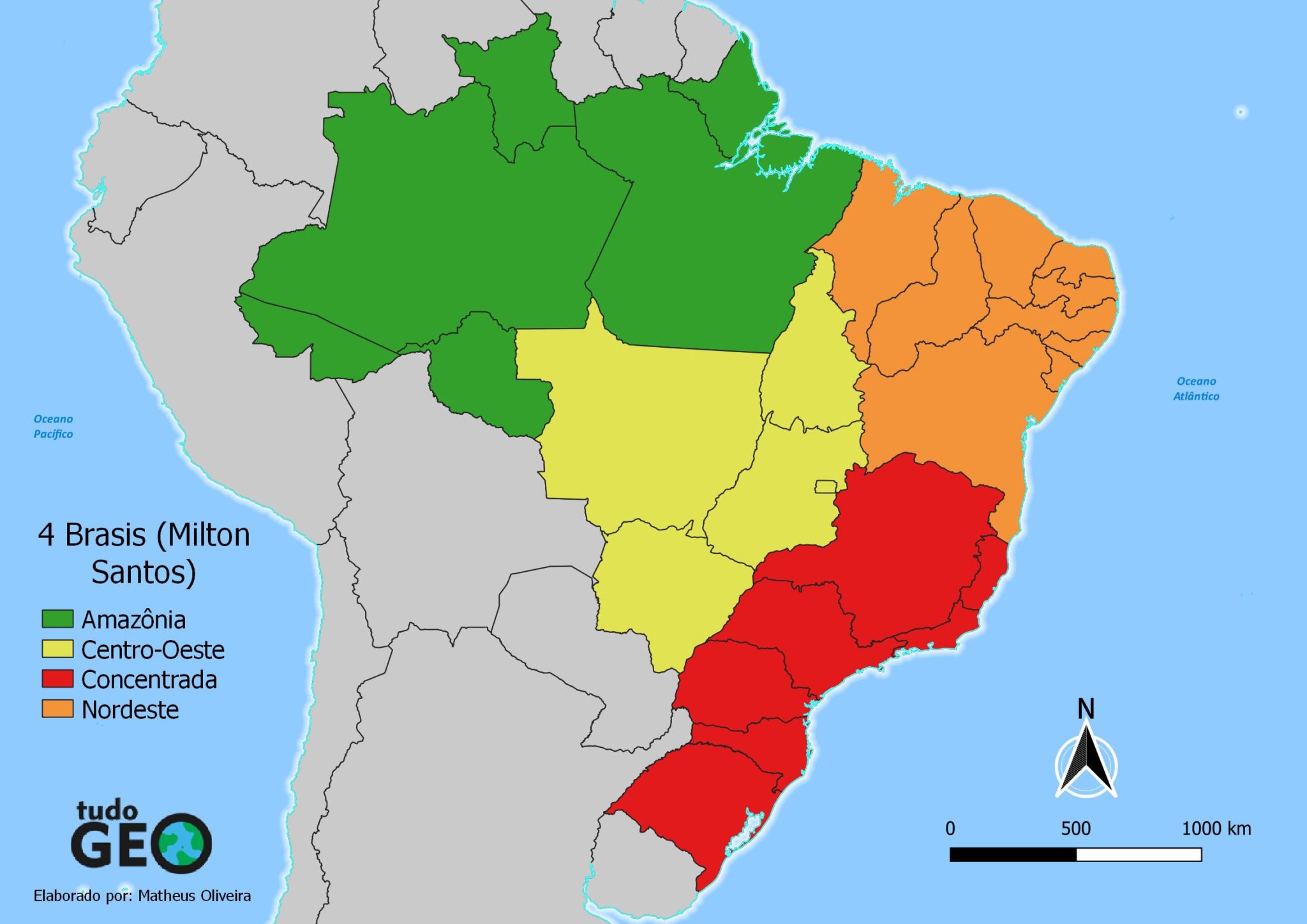 Divisão regional do Brasil - Toda Matéria