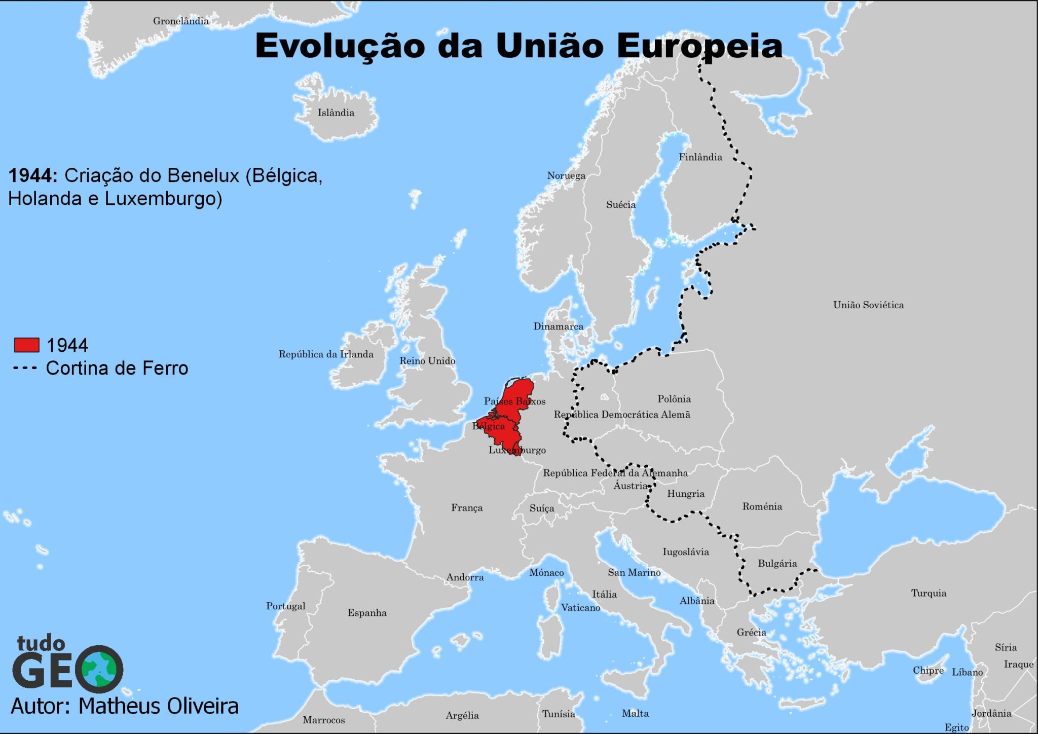 Mapa Político da Europa - Paises Europeus