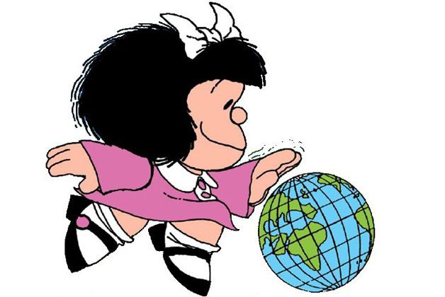 Mafalda globo terrestre