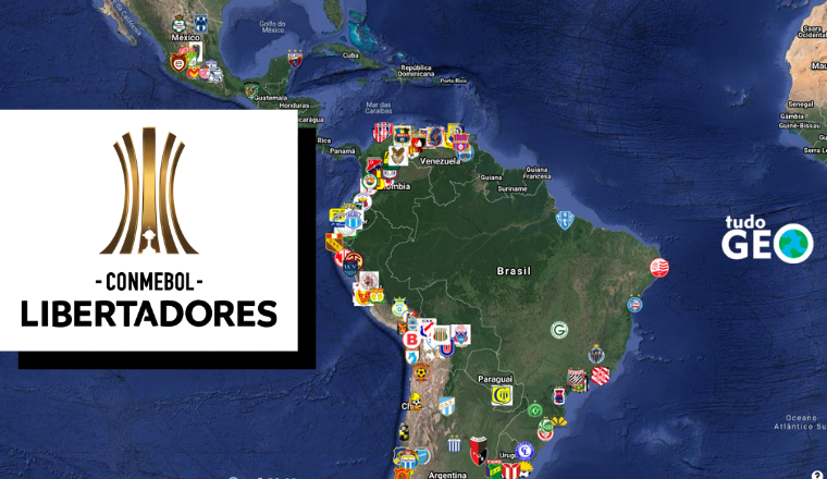 Mapa Interativo dos Participantes da Libertadores